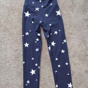 aerie seamless leggings with a star print